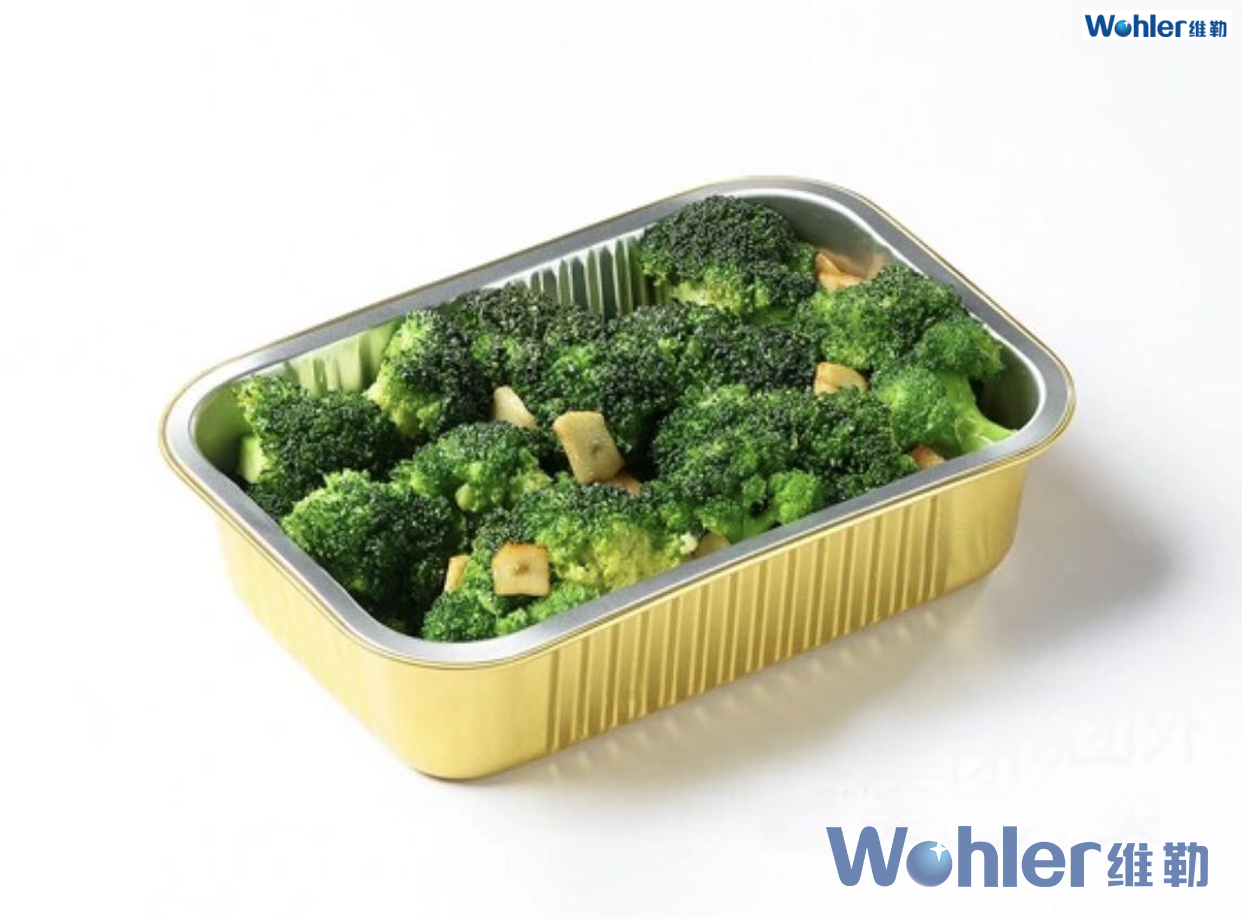 Miljøvenlig firkantet aluminiumsbeholder til bagning